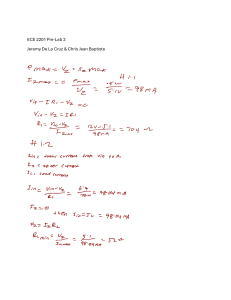 ECE 2201 Pre-Lab 2: Electrical Engineering Calculations