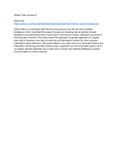 Genetic Algorithms in Organic Solar Cells: Research Summary