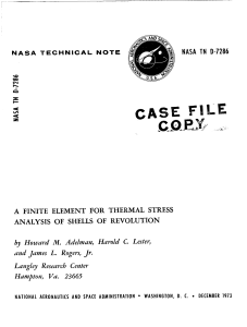 Finite Element for Thermal Stress Analysis of Shells of Revolution