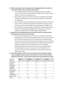Emerging Markets & Investment Analysis: Study Guide