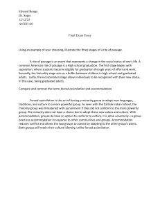 Anthropology Final Exam Essay: Rites of Passage & Cultural Assimilation