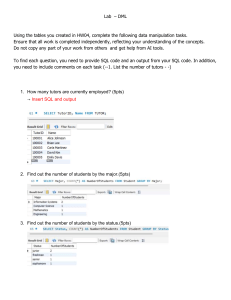 SQL Lab Assignment - DML Data Manipulation
