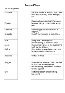Command Words for Exams: Definitions & Examples