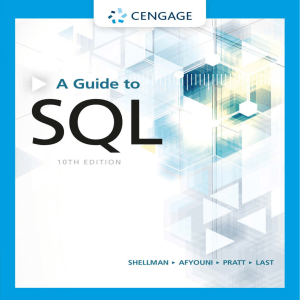 A Guide to SQL 10th Edition Textbook