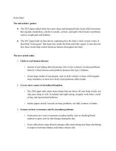 Circadian Rhythms and Metabolic Health: A Review