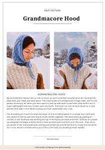Grandmacore Hood Knitting Pattern