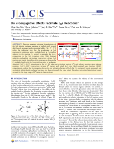 Do &pi;-Conjugative Effects Facilitate SN2 Reactions?