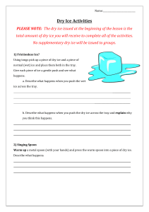 Dry Ice Activities Worksheet: Science Experiments