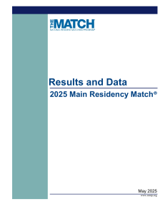 2025 Main Residency Match Results and Data - NRMP