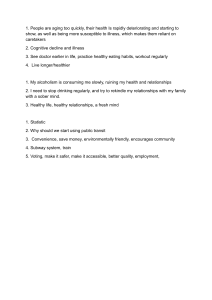 Health, Recovery, and Public Transit: Key Topics