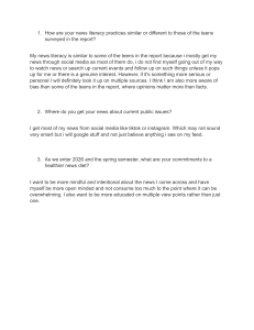 News Literacy Reflections: Personal Practices & Commitments