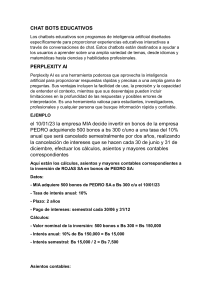 Chatbots educativos y ejemplo contable: Inversi&oacute;n en bonos