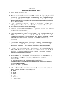 Engineering Thermodynamics Assignment 1