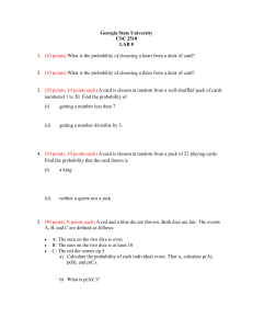 Georgia State University CSC 2510 Lab 8: Probability