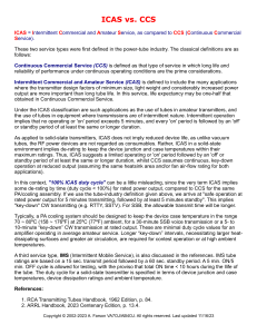 ICAS vs. CCS: Transmitter Service Types Explained