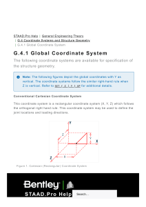 STAAD.Pro Help: Global Coordinate Systems for Structural Geometry