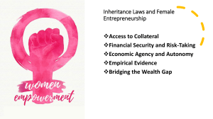 Inheritance Laws and Female Entrepreneurship