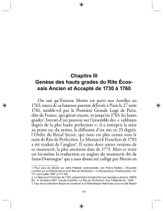 Gen&egrave;se des hauts grades du Rite &Eacute;cossais Ancien et Accept&eacute; 1730-1760