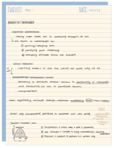 Psychology Notes: Stress & Attitudes