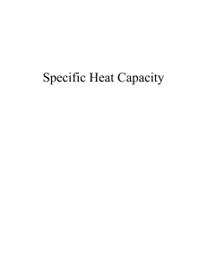 Specific Heat Capacity Lab Report: Physics 4B Experiment