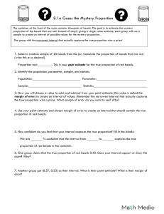 Guess the Mystery Proportion Worksheet