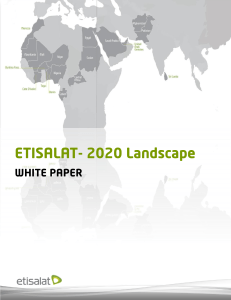 Etisalat 2020 Landscape White Paper: SDN & NFV in Telecom