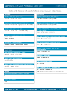Linux Permissions Cheat Sheet