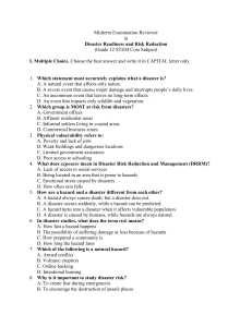 Grade 12 DRRM Midterm Review