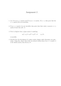 Assignment 2: Linear Algebra Problems