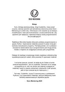 Wstęp do kursu Pythona dla początkujących