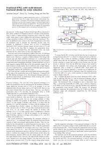 Fractional-N PLL with Multi-Element Divider for Noise Reduction