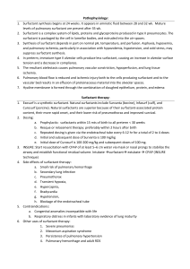 Neonatal Surfactant Therapy: Pathophysiology & Treatment