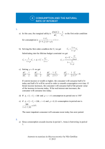 Macroeconomics Exercises: Consumption and Interest Rate Solutions