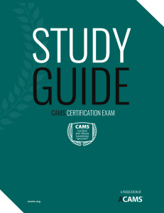 CAMS Certification Exam Study Guide | Anti-Money Laundering
