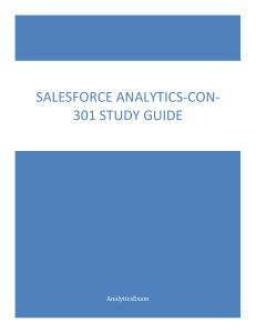 Salesforce Analytics-Con-301 Study Guide & Practice