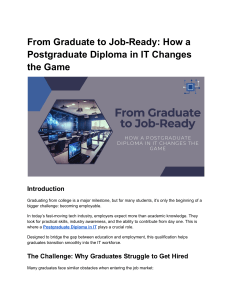 Postgraduate Diploma in IT: From Graduate to Job-Ready