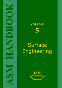 ASM Handbook Volume 5: Surface Engineering
