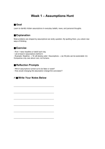 Week 1 Assumptions Hunt Worksheet