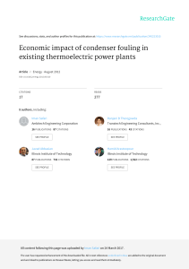 Economic Impact of Condenser Fouling in Thermoelectric Power Plants