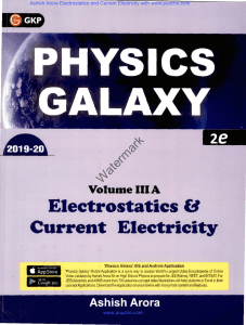Physics Galaxy Volume IIIA Electrostatics & Current Electricity Textbook