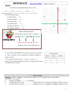 Exercices de g&eacute;om&eacute;trie : Plan cart&eacute;sien & Vecteurs