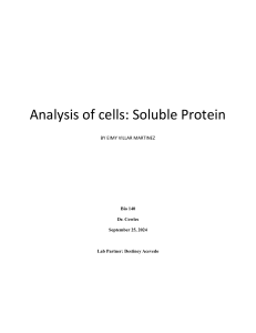 Analysis of Soluble Protein in Liver Cells: Lab Report