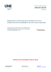 UNE-EN 10278: Dimensiones y Tolerancias para Productos de Acero Brillante