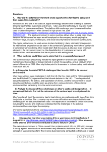 Uber Case Study: International Business Environment Questions