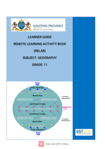 Grade 11 Geography RELAB Learner Guide