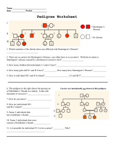 Pedigree Worksheet: Genetics Inheritance Analysis
