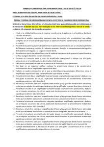 Investigaci&oacute;n Circuitos El&eacute;ctricos - Teorema y Amplificador
