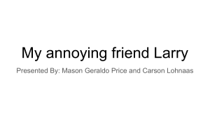 My Annoying Friend Larry: Social Skills Story for Kids