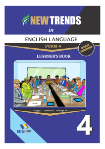 NEW TRENDS in ENGLISH LANGUAGE Form 4 Learner's Book