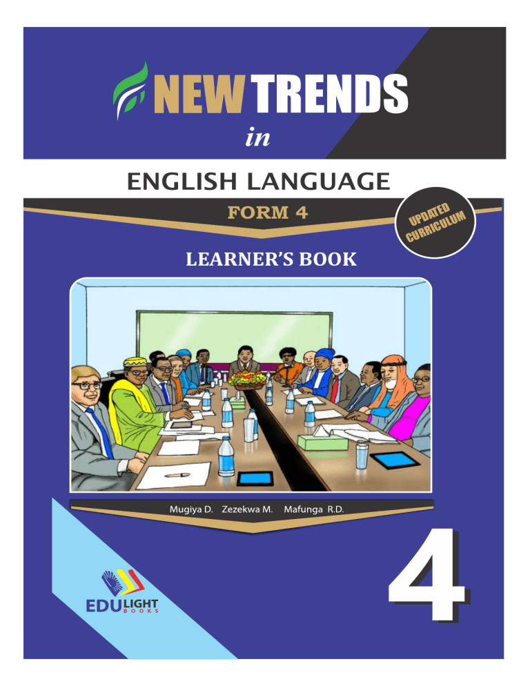 NEW TRENDS in ENGLISH LANGUAGE Form 4 Learner's Book
